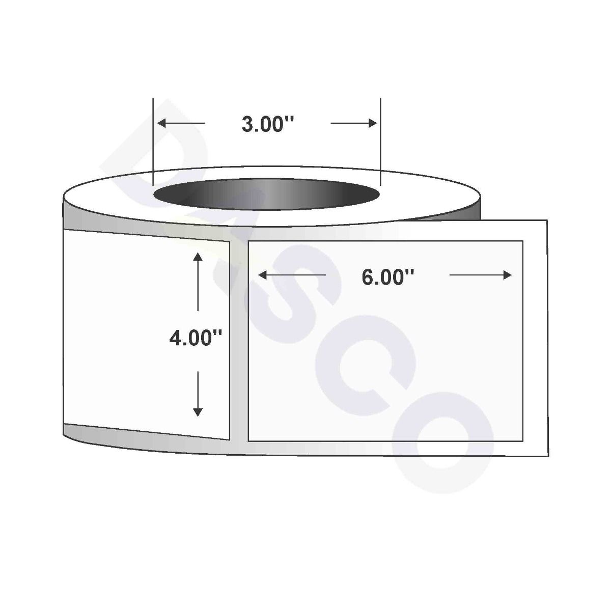 Paper Label-4.00"x6.00"-White-1000/RL