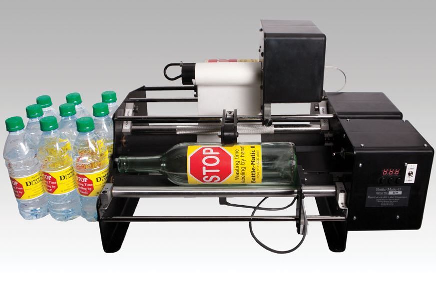 Dispensa-Matic Bottle-Matic Electric Dispenser/Applicator (10" Base, 2 Label, Rewinder, Auto-Detector)