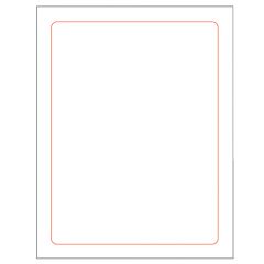 Interior Blank 8.5in x 11in (7.75in x 10.25in Printable) Window Sticker Stock - (250/PK)