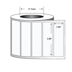 Paper Label-3.50"x1.00"-White-5120/RL 6/CS