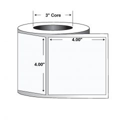Paper Label-Direct Thermal-4.00"x4.00"-White-1400/RL 4/CS