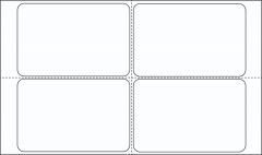 Pack of 100 Sheets of 4x6 Labels-8.50"x14.00"-Paper-White
