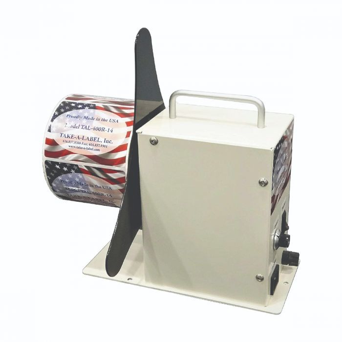 TakeALabel TAL400R Electric Table Top Rewinder with 4.5 web 10 roll