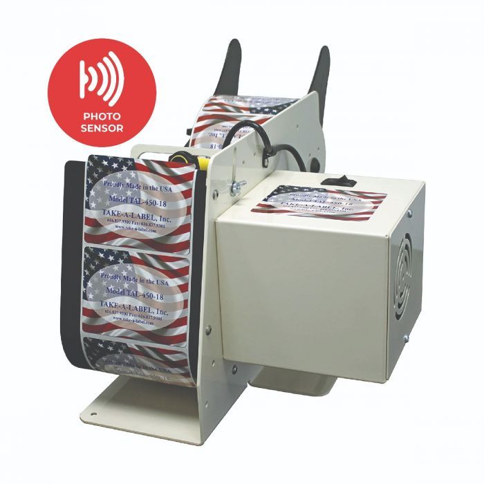 Take-A-Label TAL-450 wP/E Electric Label Dispenser With Optional Photo