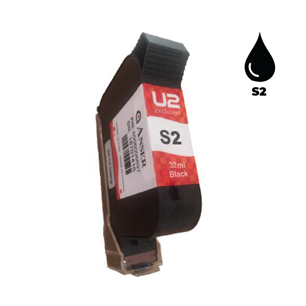 Anser S2 Black Ink Cartridge 32ml Solvent Based Dasco