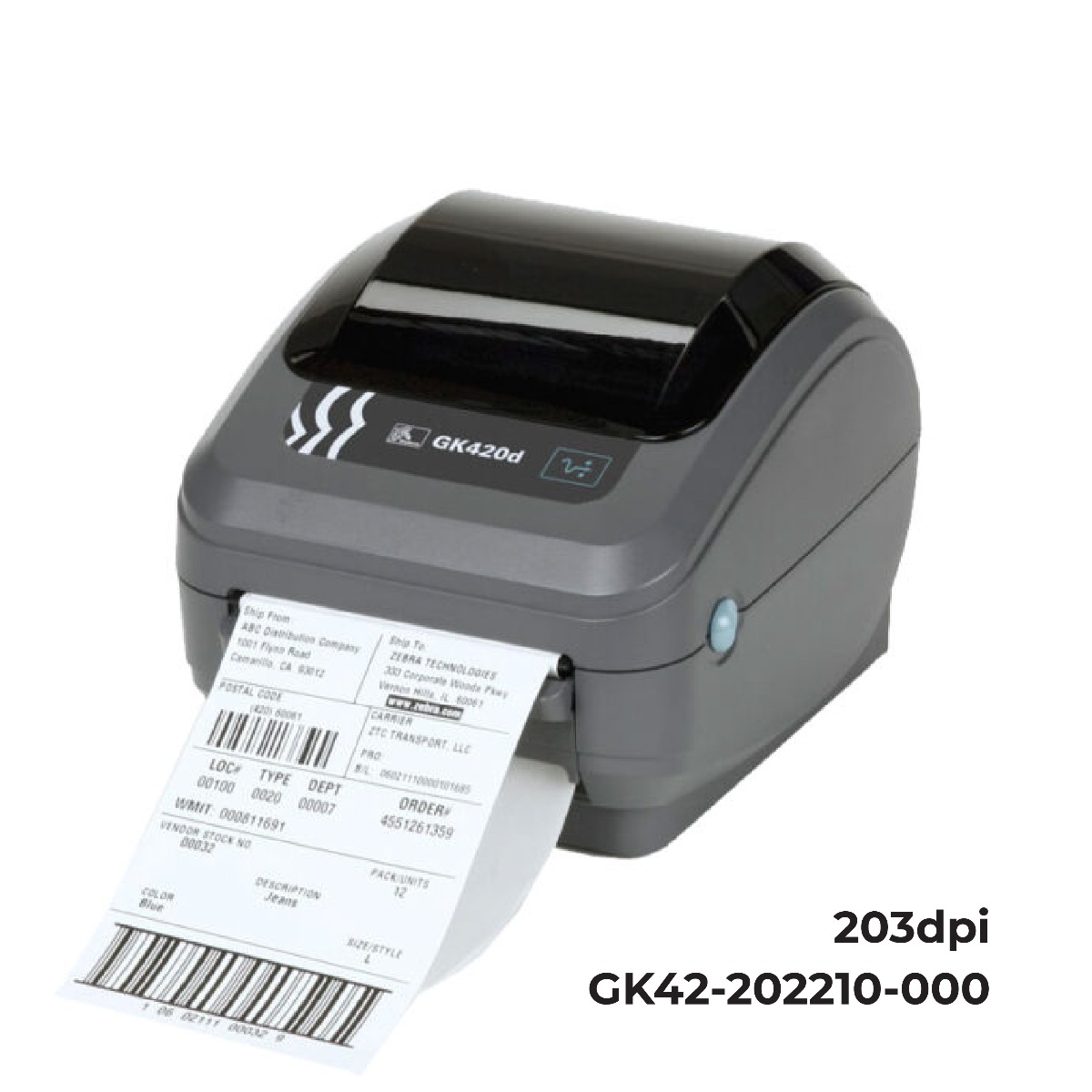 Zebra GK420D Desktop Printer-GK42-202210-000-203 dpi