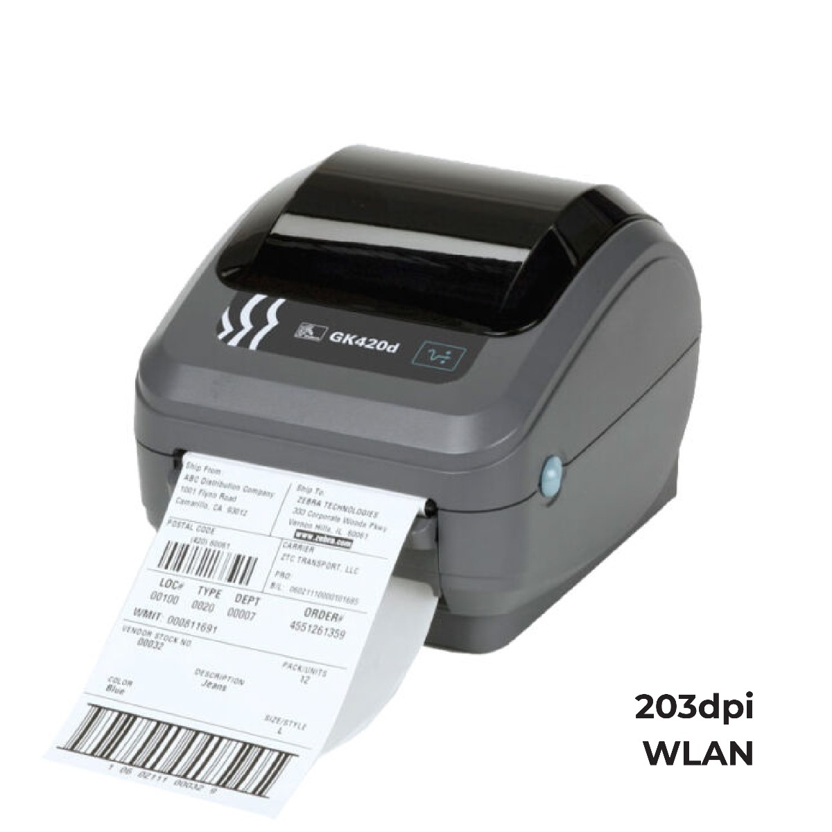 Zebra GK420D Desktop Printer-WLAN-203 dpi