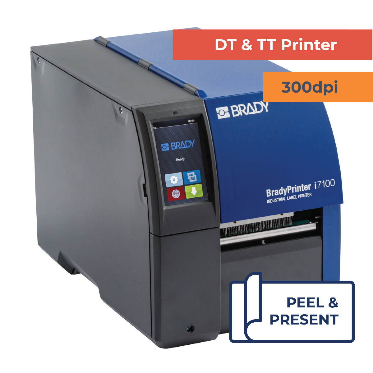 i7100 Industrial Printer Peel Model - 300 dpi