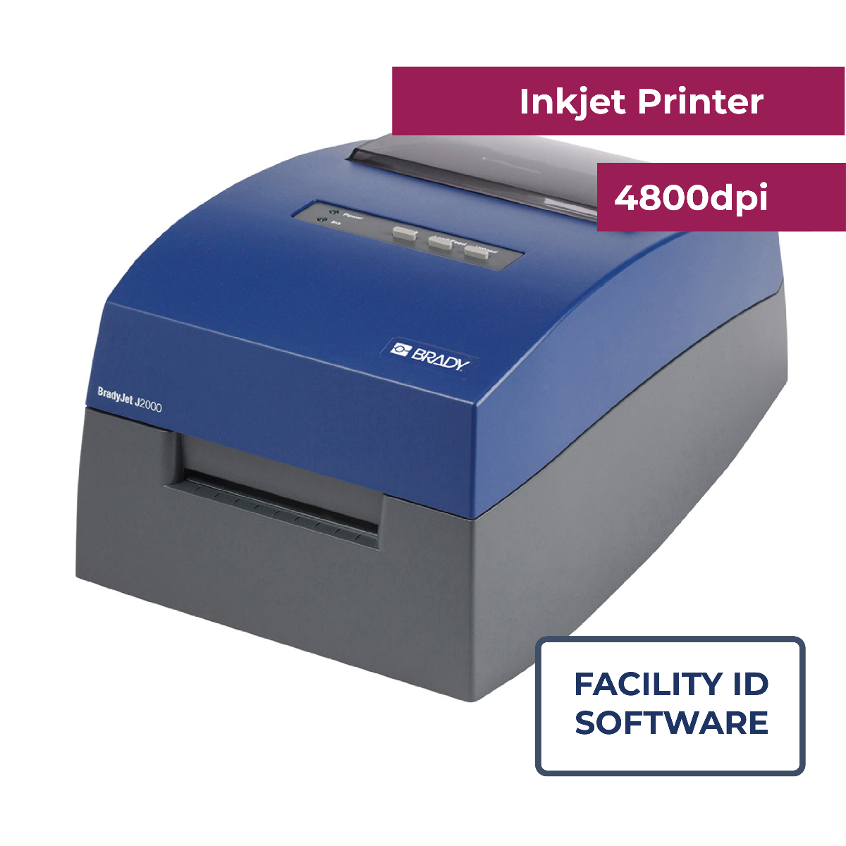 Brady J2000 Color Inkjet Printer w/ Brady Workstation Facility ID Software Suite - 4800 dpi