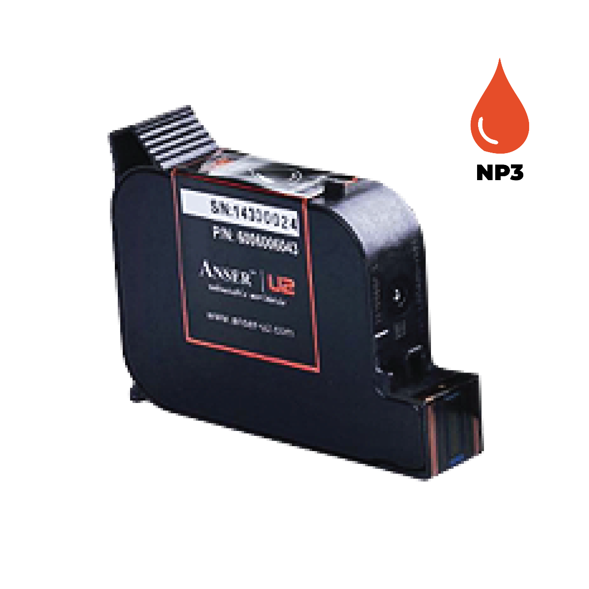 Anser NP3 Red Ink Cartridge (42ml) Solvent Based