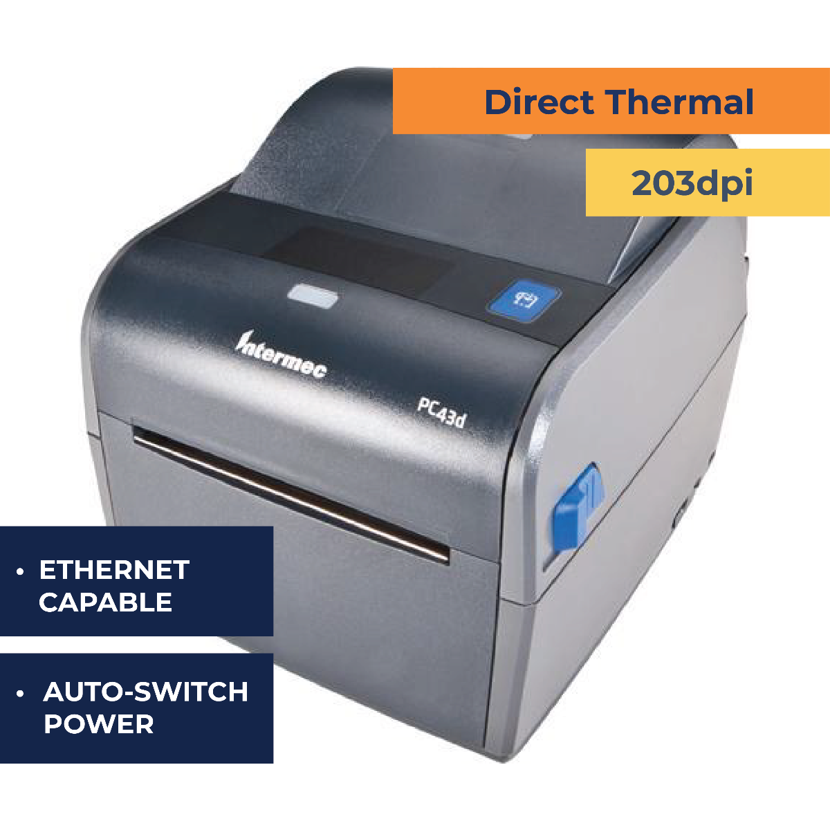 Honeywell PC43D DT Desktop Printer-Ethernet-203 dpi