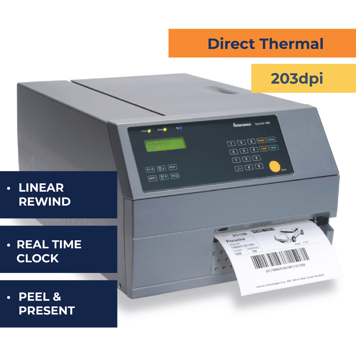 Honeywell PX6i Industrial Printer - W/Peel/Present - RTC - 203 dpi