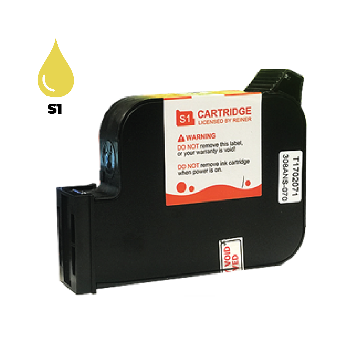 Anser S1 Yellow Ink Cartridge (42ml) Solvent Based