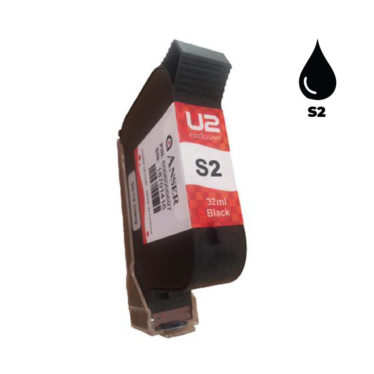 Anser S2 Black Ink Cartridge (32ml) Solvent Based