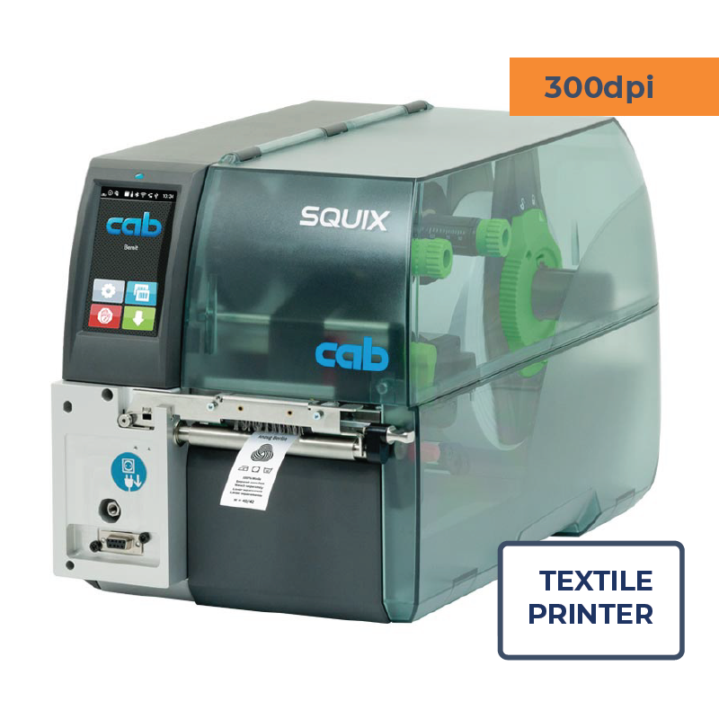 Cab Squix 4.3 / 300 MT Printer - 300 dpi - Center Aligned - Textile Printer