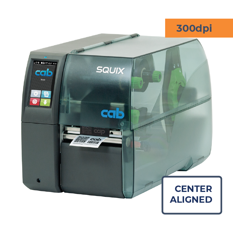 Cab Squix 4 / 300 M Printer - 300 dpi - Center Aligned