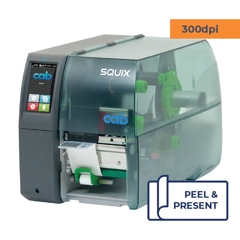 Cab Squix 4 / 300 P Printer - 300 dpi - Peel and Present