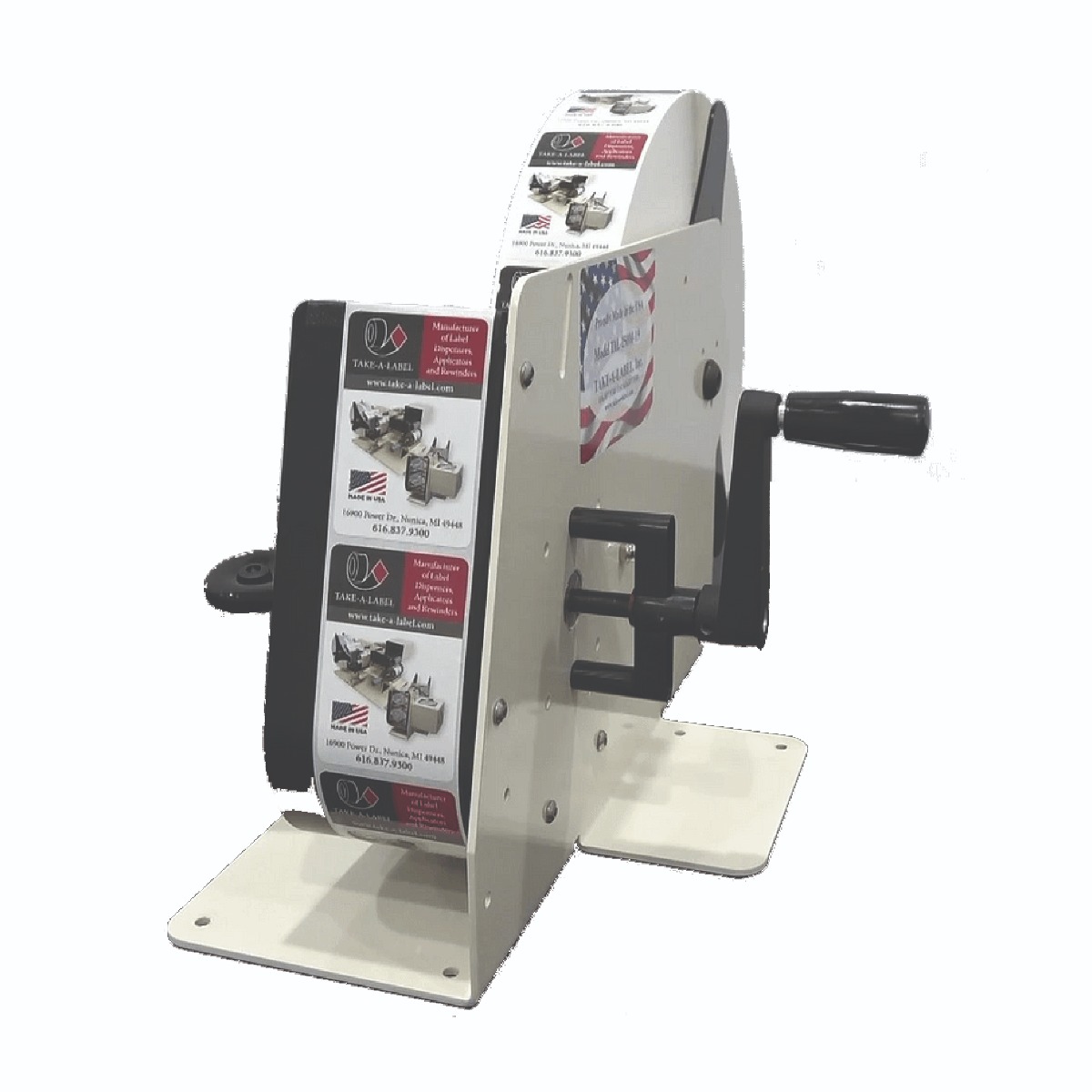 Take-A-Label TAL-250M Hand Crank Manual Label Dispenser
