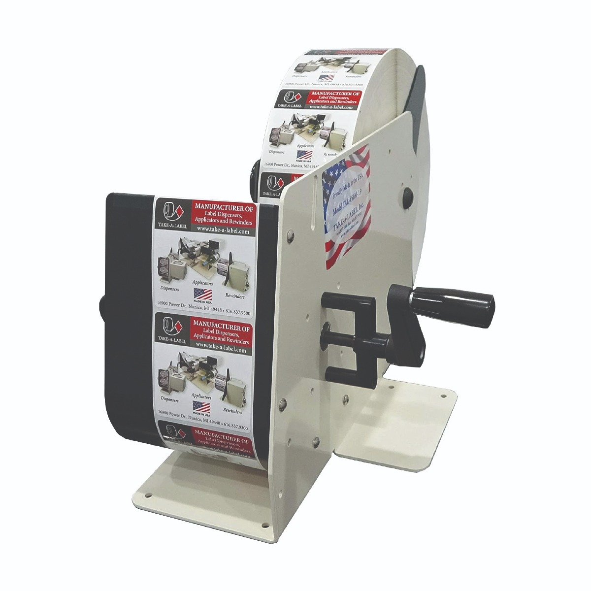 Take-A-Label TAL-450M Hand Crank Manual Label Dispenser