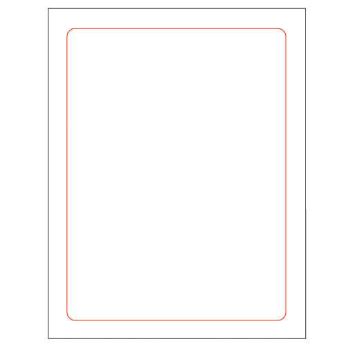 Interior Blank 8.5in x 11in (7.75in x 10.25in Printable) Window Sticker Stock - (250/PK)