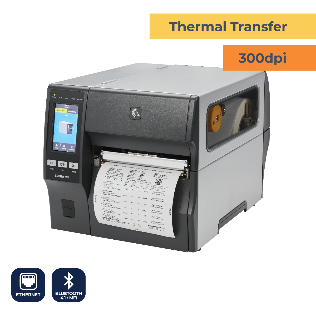 ZT421 Industrial Printer -  TT - 300 dpi