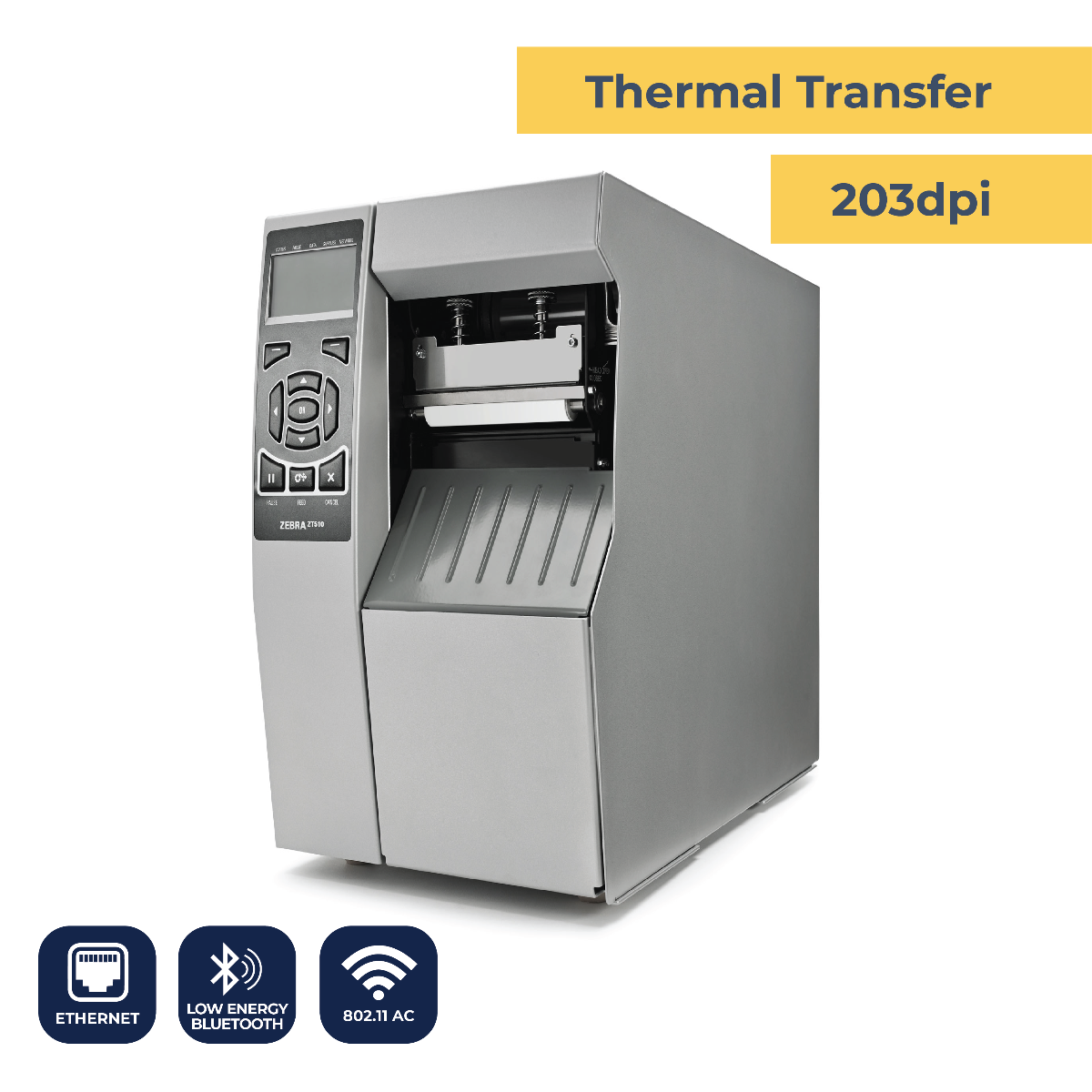 ZT510 Industrial Printer -  TT - 203 dpi - Wireless 802.11 AC Card 