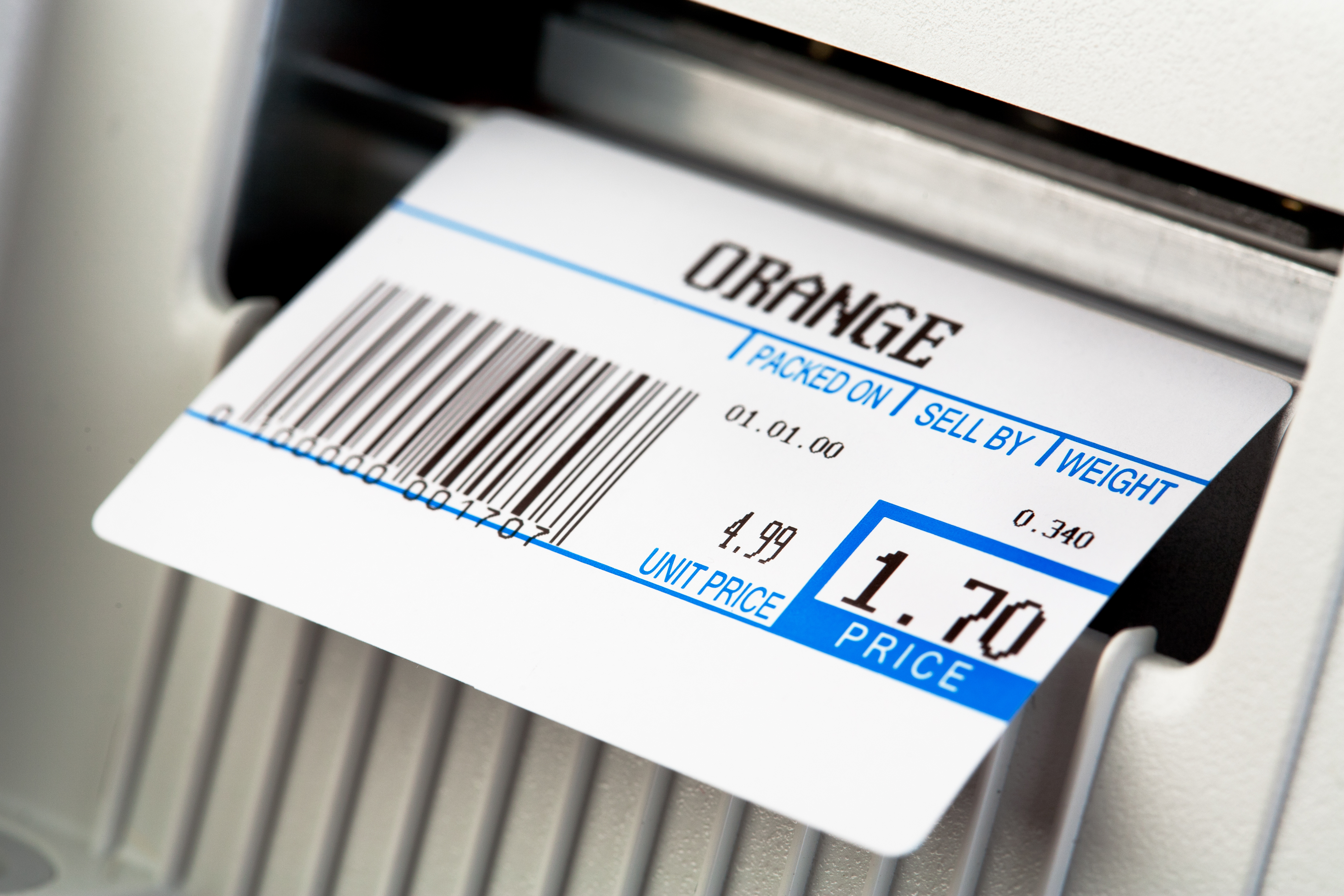 thermal transfer label with a barcode