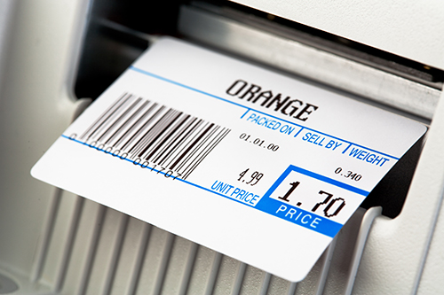 1D Barcode Printing on a Produce Label